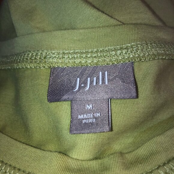 J Jill Sleeveless Green Cotton Maxi Sun Dress With Tiered Ruffle Size Medium - Picture 7 of 10